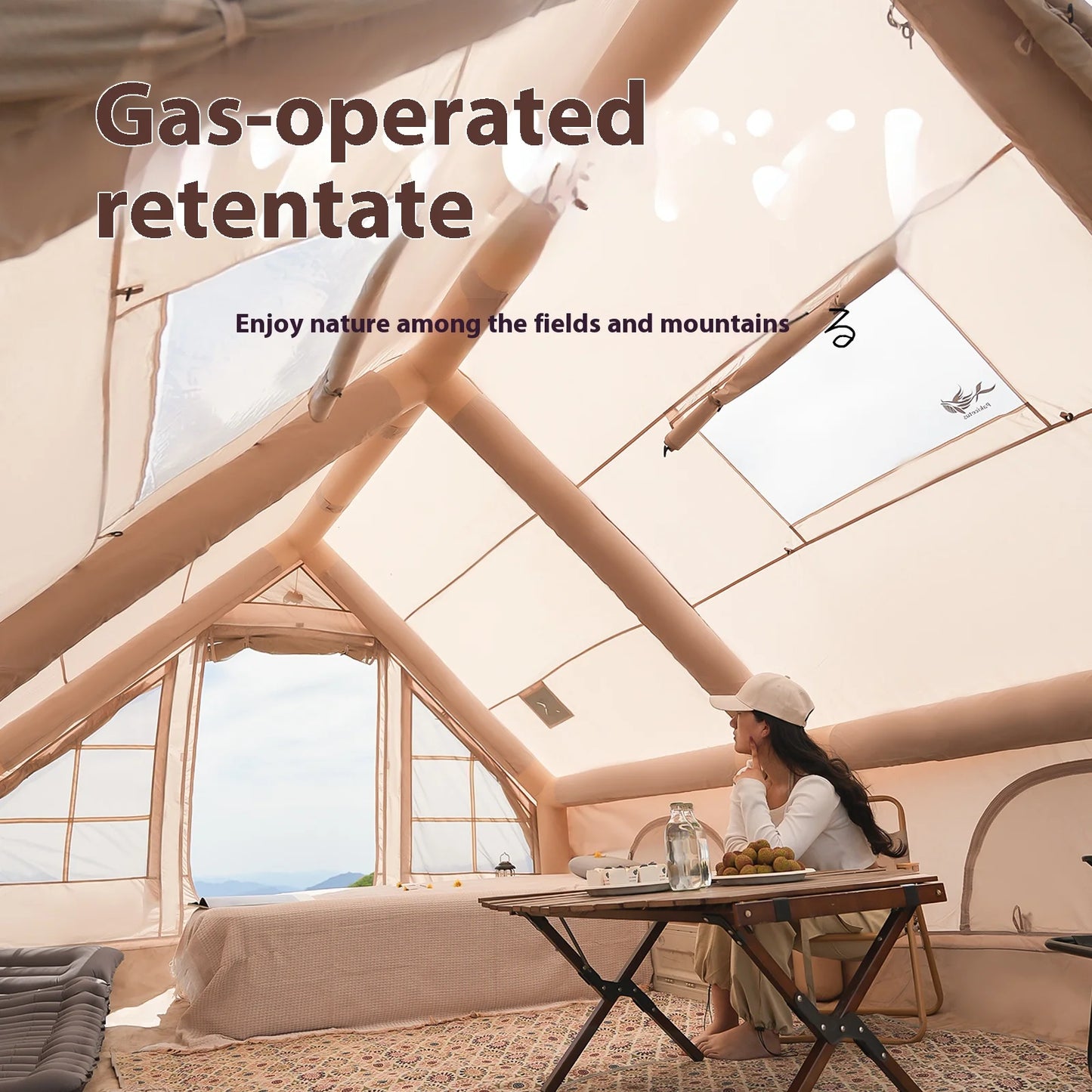 Pakicetus Inflatable Premium Family Tent With Stove Plug