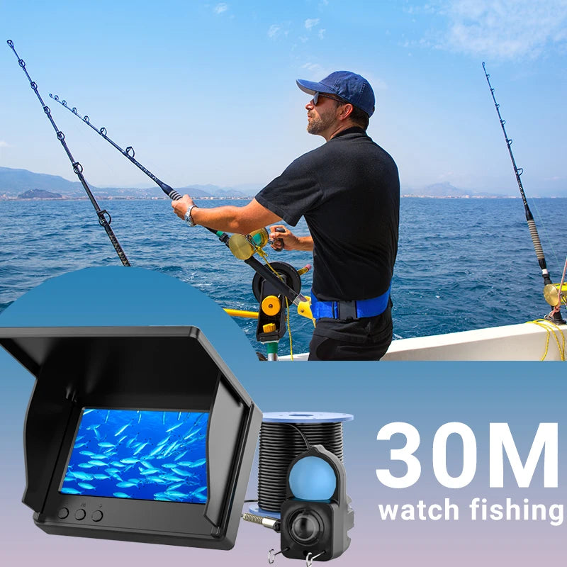 IP68 Underwater Fishing Camera With Monitor Night Vision Depth Finder