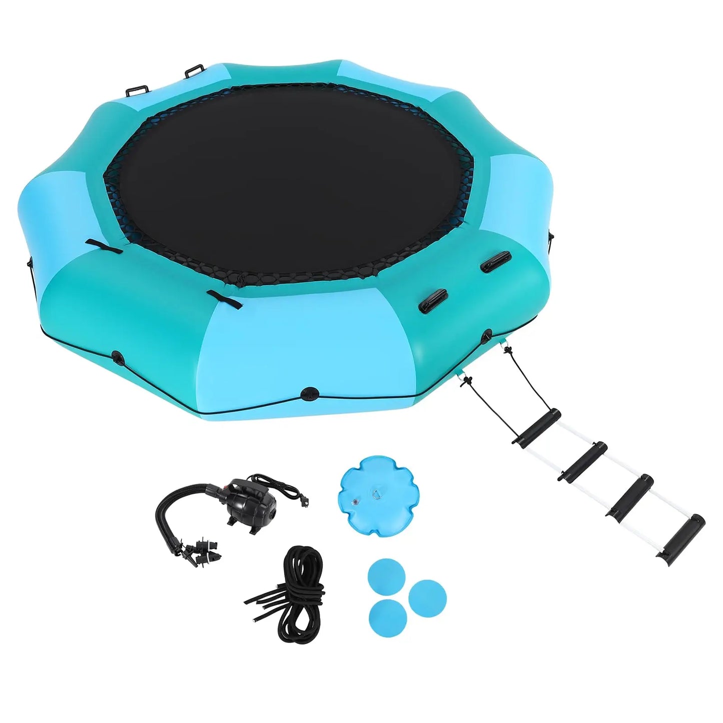 Inflatable Water Trampoline With Electric Pump And Accessories