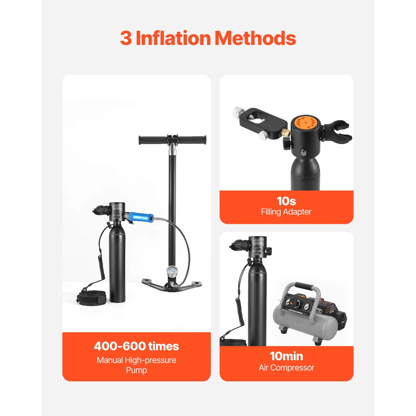 SucceBuy Scuba Tank Portable Diving Oxygen Cylinder For Underwater Breathing