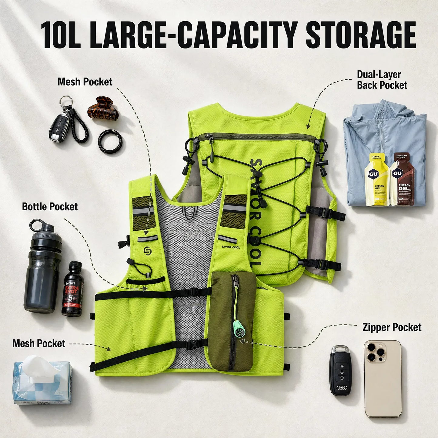 Snow Deer Tactical Cooling Vest With Built In Water Bladder