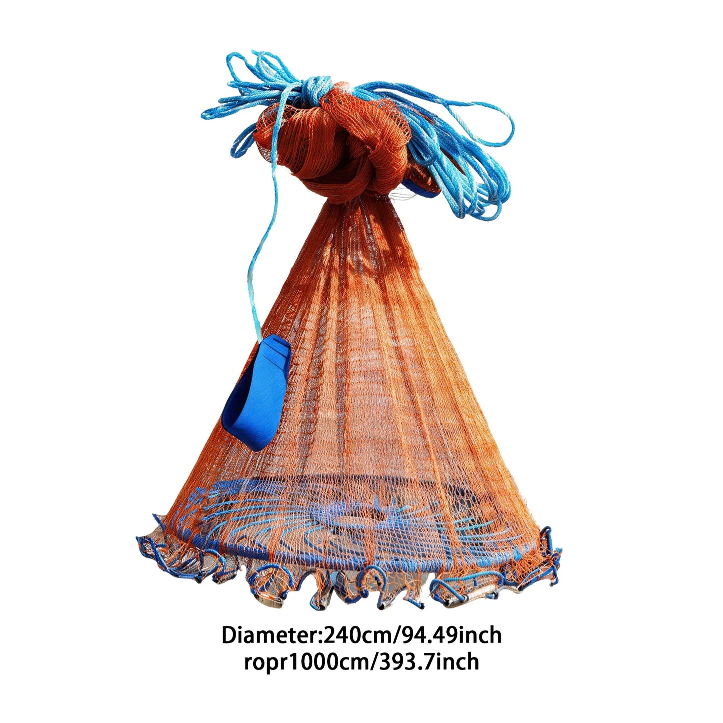 Hand Throwing Cast Net for Bait Fishing Deploy Quickly