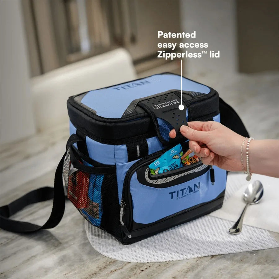 Soft Cooler Zipperless Nine Can Insulated Lunch Bag