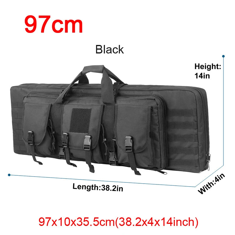 LQARMY Tactical Double Rifle Case Molle Bag Sniper Airsoft Gun