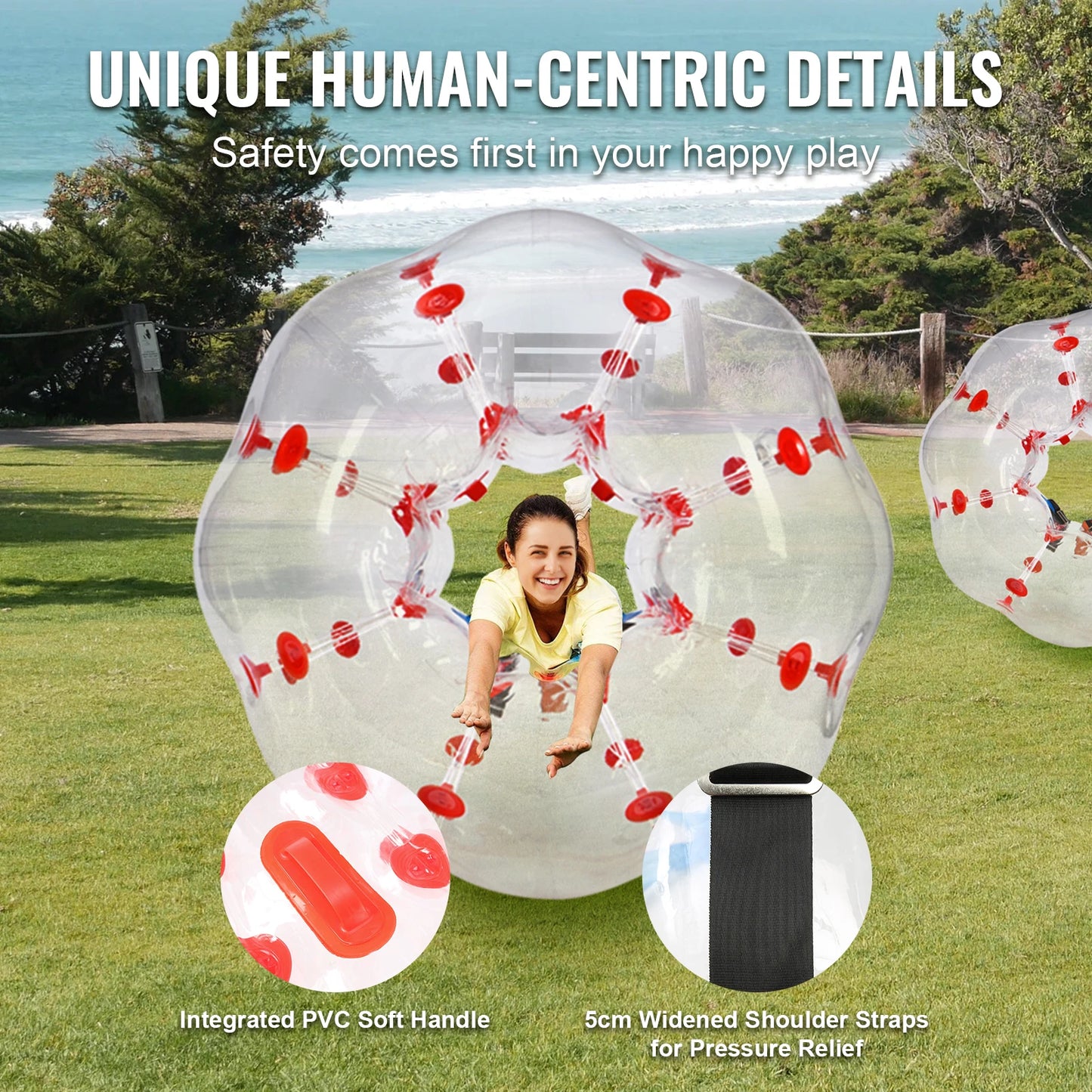 SucceBuy Inflatable Bumper Ball PVC For Outdoor Team Games