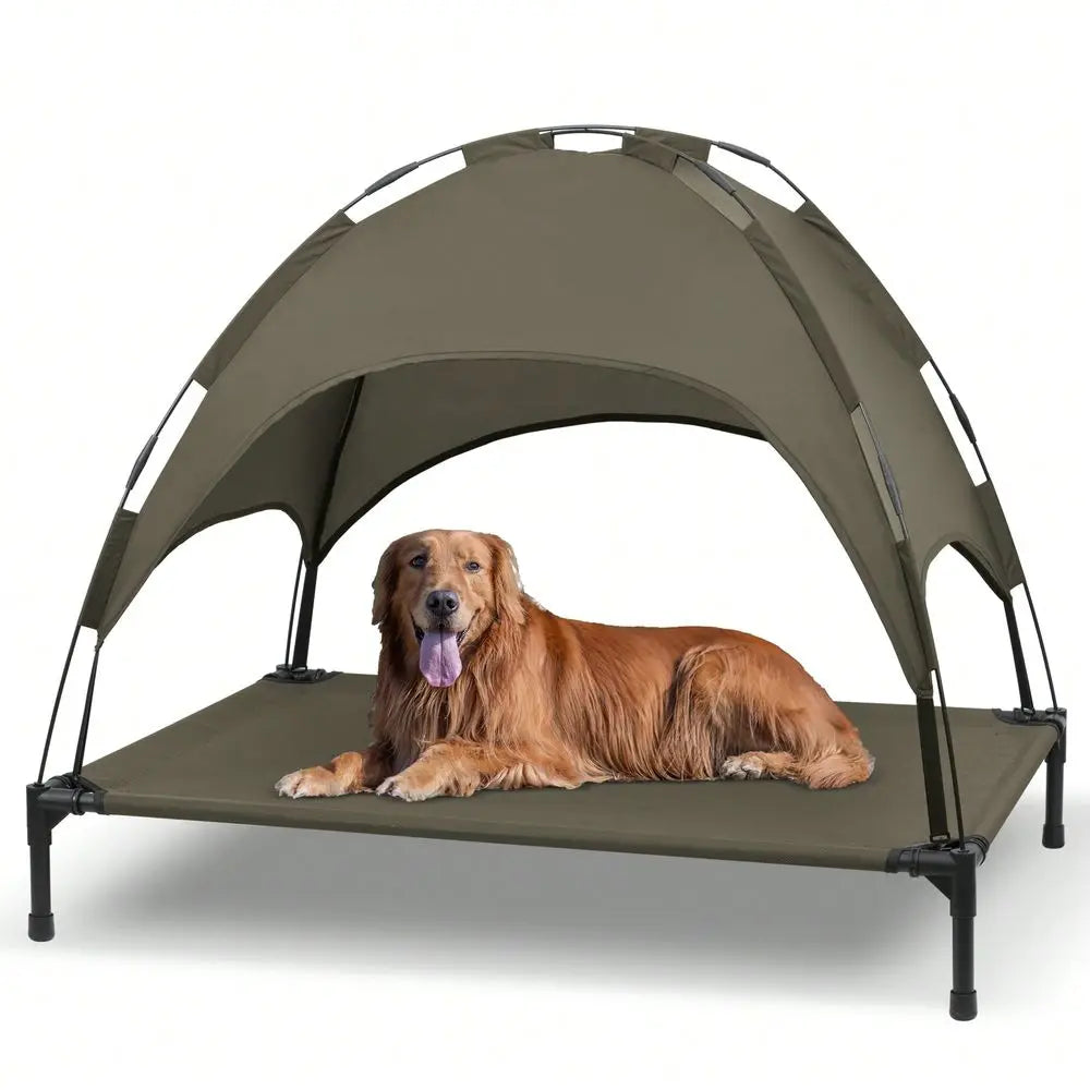 Outdoor Canopy Dog Bed Cot With Removable Shade Tent