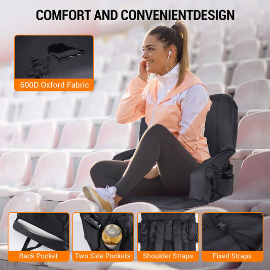 Folding Heated Stadium Seat Cushion With Three Speed Temperature Settings