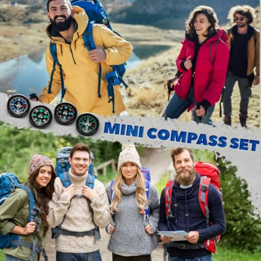100 Pcs Bulk 20mm Button Compass Oil Filled For Camping