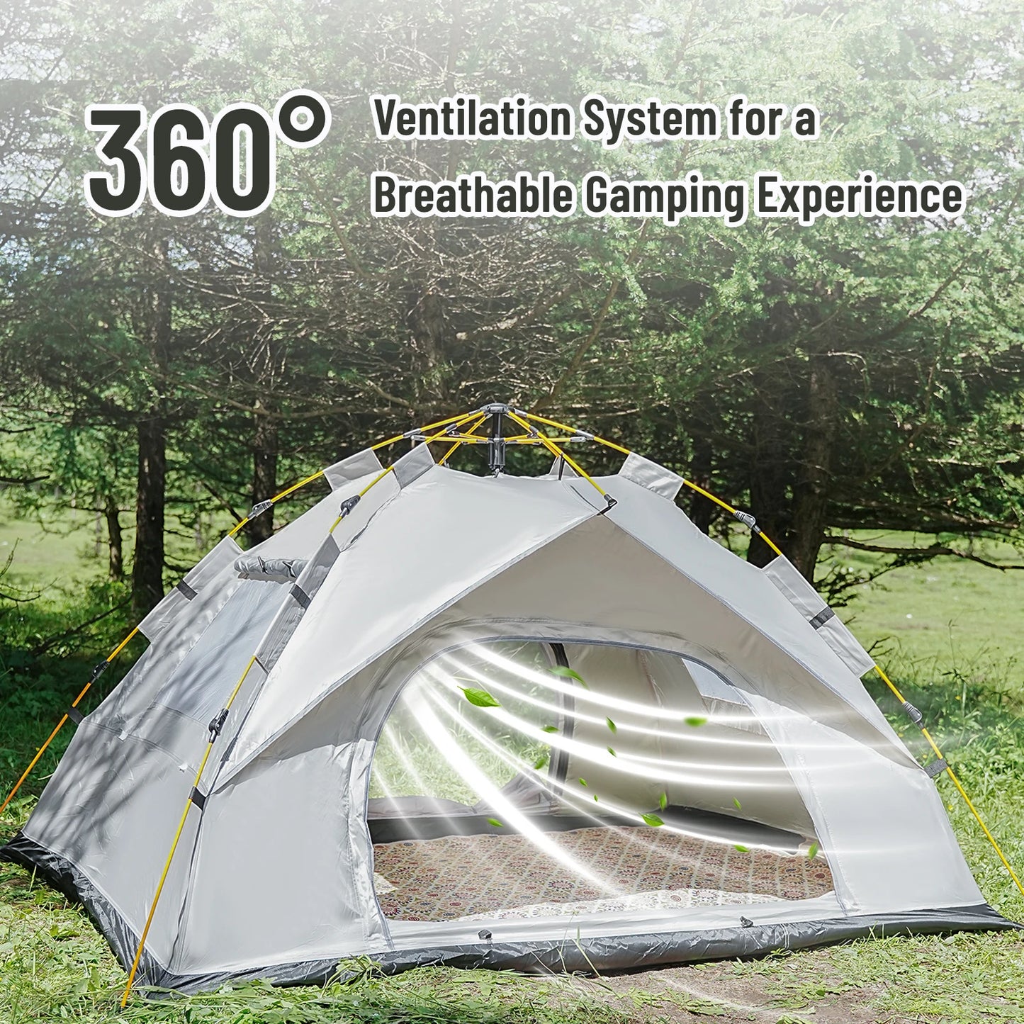 Pakicetus Auto Pop Shelter Sun Rain Tent for Beach and Camping