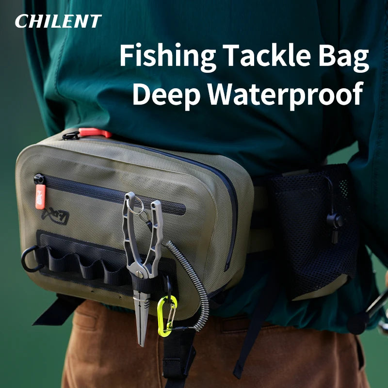 LINNHUE Waterproof Fishing Tackle Bag Fanny Pack