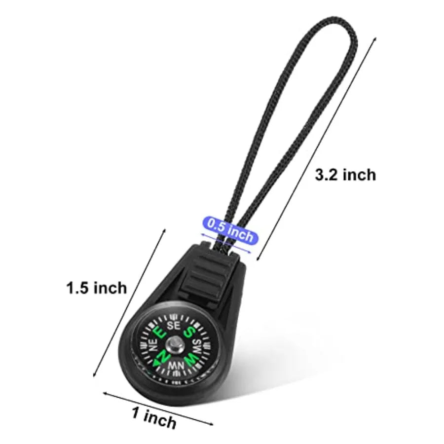 Mini Survival Compass for Outdoor Camping and Hiking