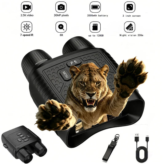 Rechargeable Digital Night Vision Binoculars With Large Screen