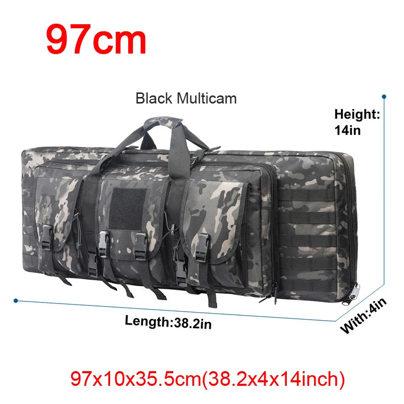 LQARMY Tactical Double Rifle Case Molle Bag Sniper Airsoft Gun