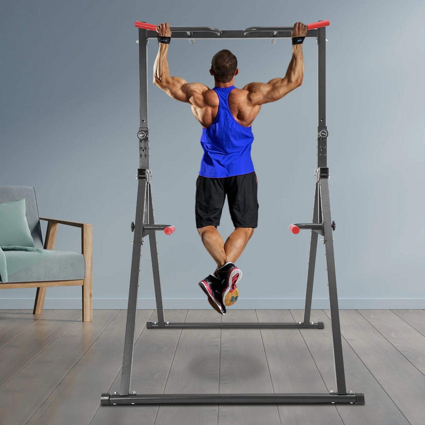 Power Tower Chin Up Bar Dip Bar Home Gym Adjustable