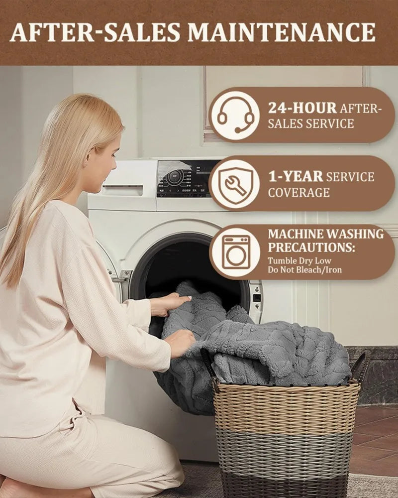 Electric Heated Blanket With LCD Controller Auto Shut Off