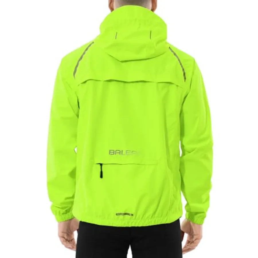 Polyester Waterproof Rain Jacket Hooded Windbreaker For Men