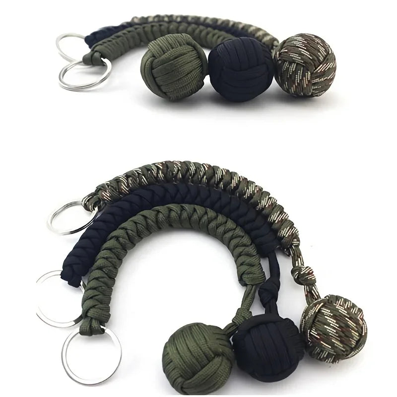 Outdoor Self Defense Umbrella Rope Monkey Fist Steel Ball Chain