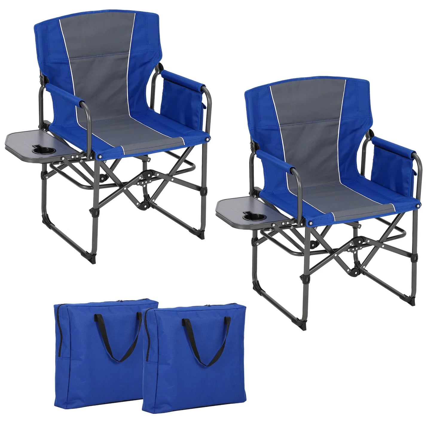 HiMISS Heavy Duty Folding Directors Chair Cup Holder 400 Lb