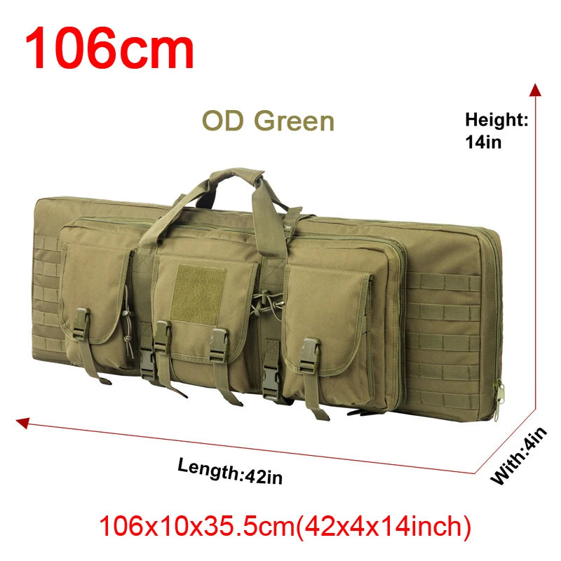 LQARMY Tactical Double Rifle Case Molle Bag Sniper Airsoft Gun