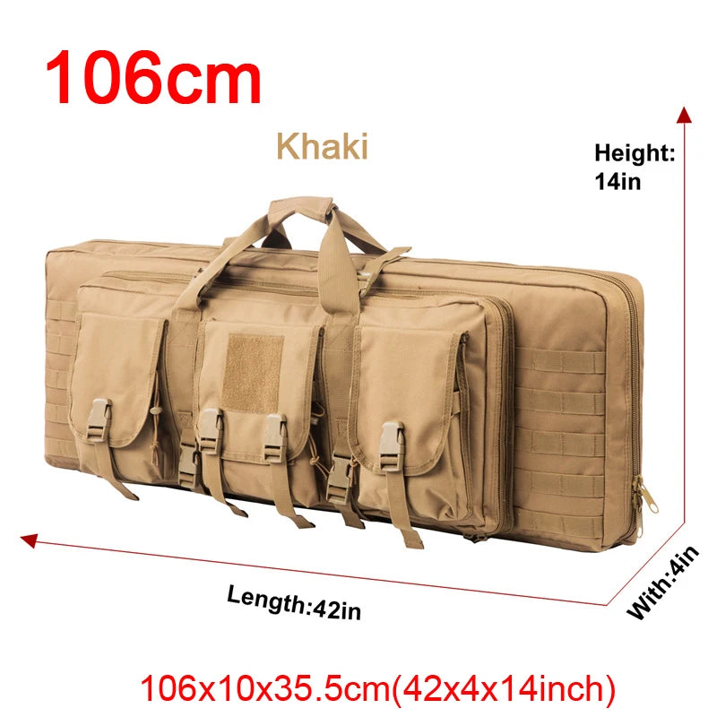 LQARMY Tactical Double Rifle Case Molle Bag Sniper Airsoft Gun
