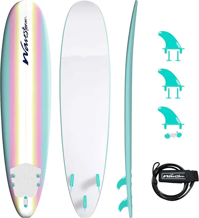 Classic Soft Top Foam Surfboard For Beginners EVA Foam Construction