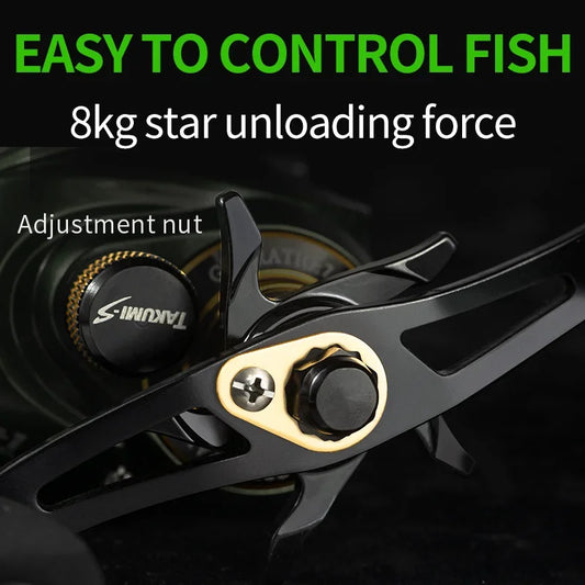 Baitcasting Fishing Reel WK1000 Ratio 7.2:1 Max Drag 8kg