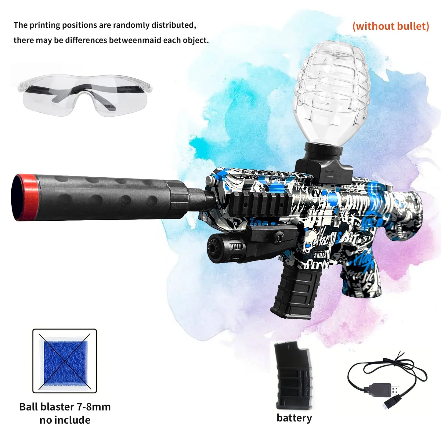 Hign-concerned Electric Gel Ball Blaster Gun High Speed Splat Toy