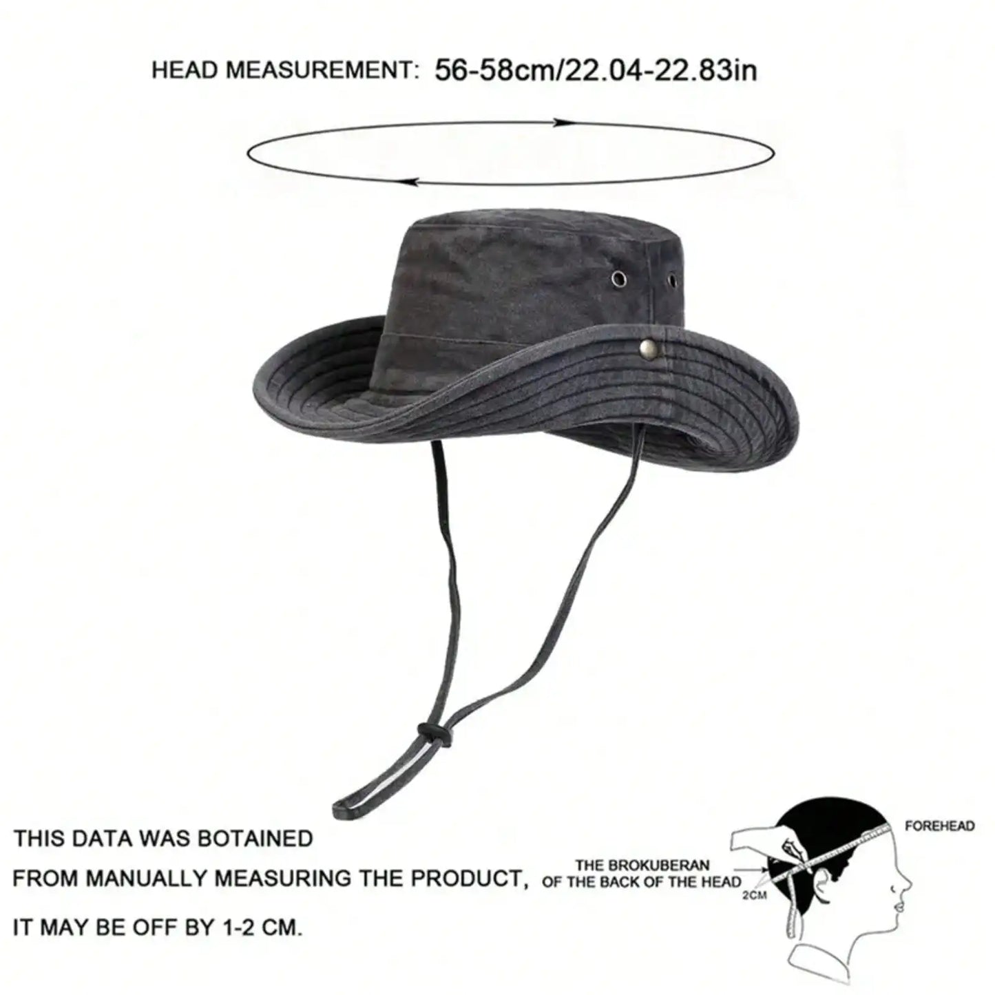 Men Washed Bucket Hat Sun Protection Outdoor Fisherman Cap