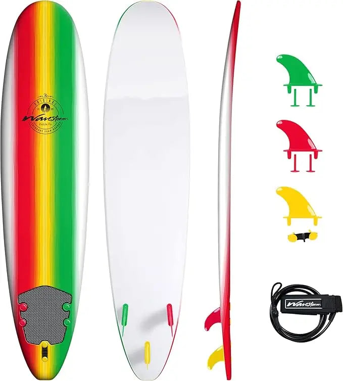 Classic Soft Top Foam Surfboard For Beginners EVA Foam Construction