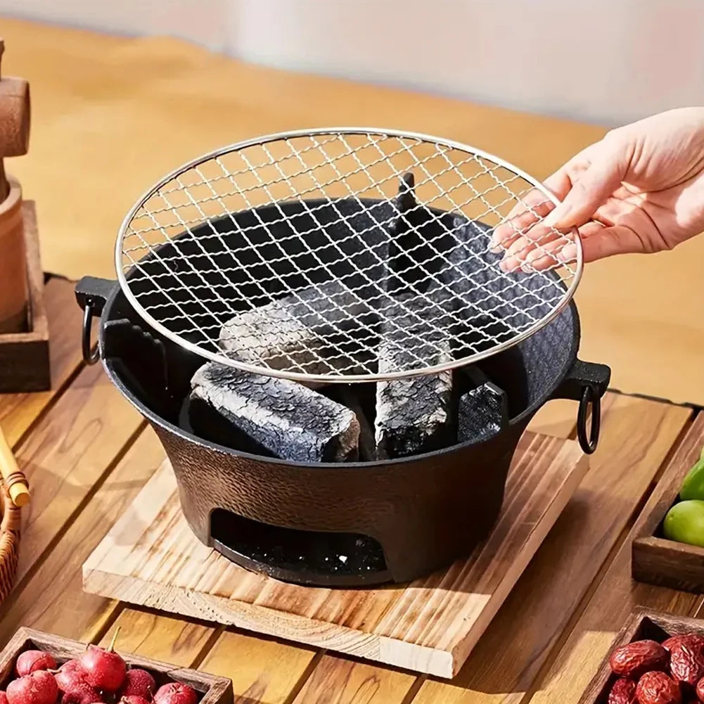 ATUOTIN Stainless Steel Charcoal BBQ Grill Outdoor Tabletop Pit