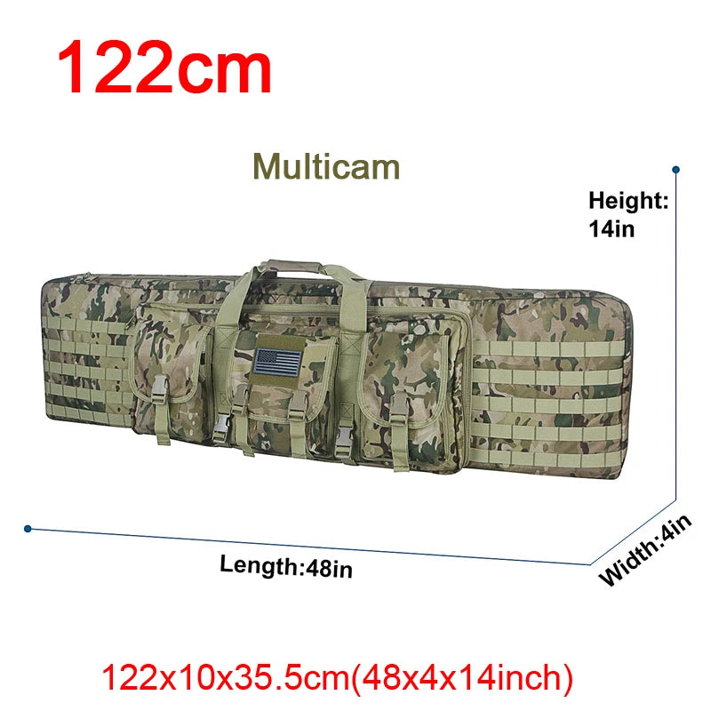 LQARMY Tactical Double Rifle Case Molle Bag Sniper Airsoft Gun