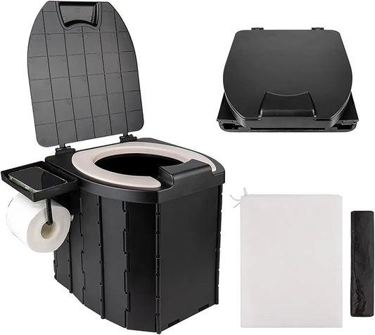 Lightweight Portable Toilet With PU Cushion For Camping Travel