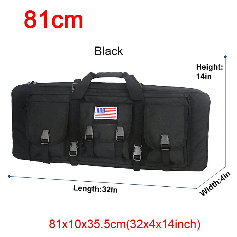 LQARMY Tactical Double Rifle Case Molle Bag Sniper Airsoft Gun