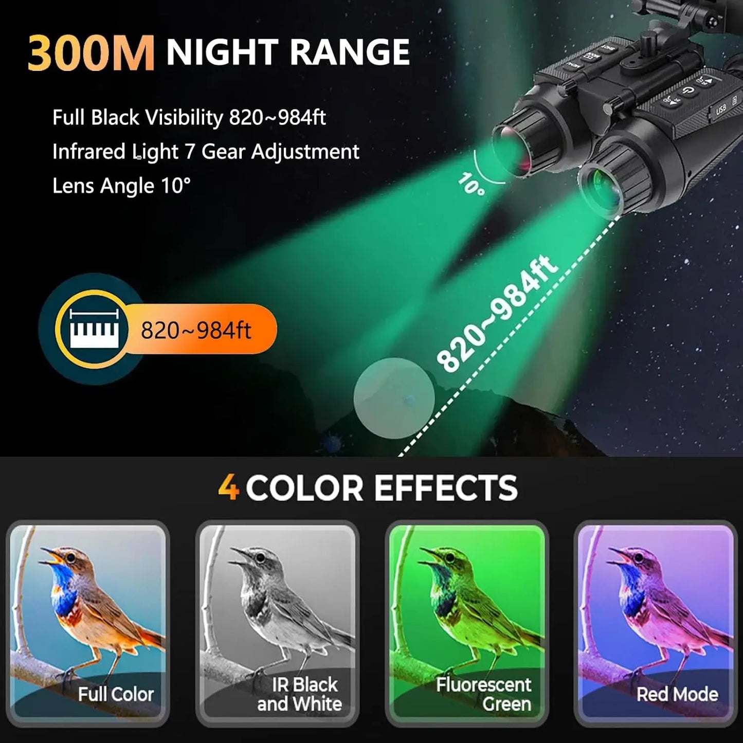 GOYOJO Night Vision Goggles 8X Digital Zoom With 32GB SD Card
