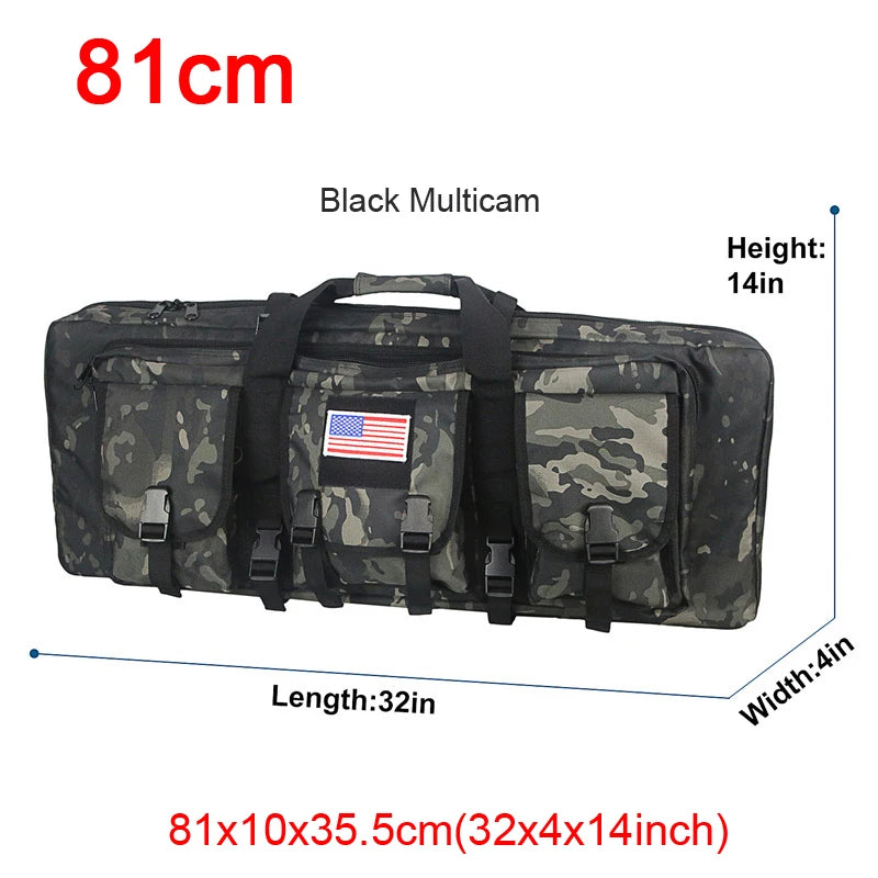 LQARMY Tactical Double Rifle Case Molle Bag Sniper Airsoft Gun