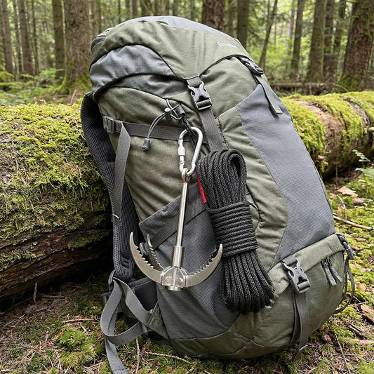 VKTECH Grappling Hook With 20M Rope Foldable Climbing Tool Outdoor Survival