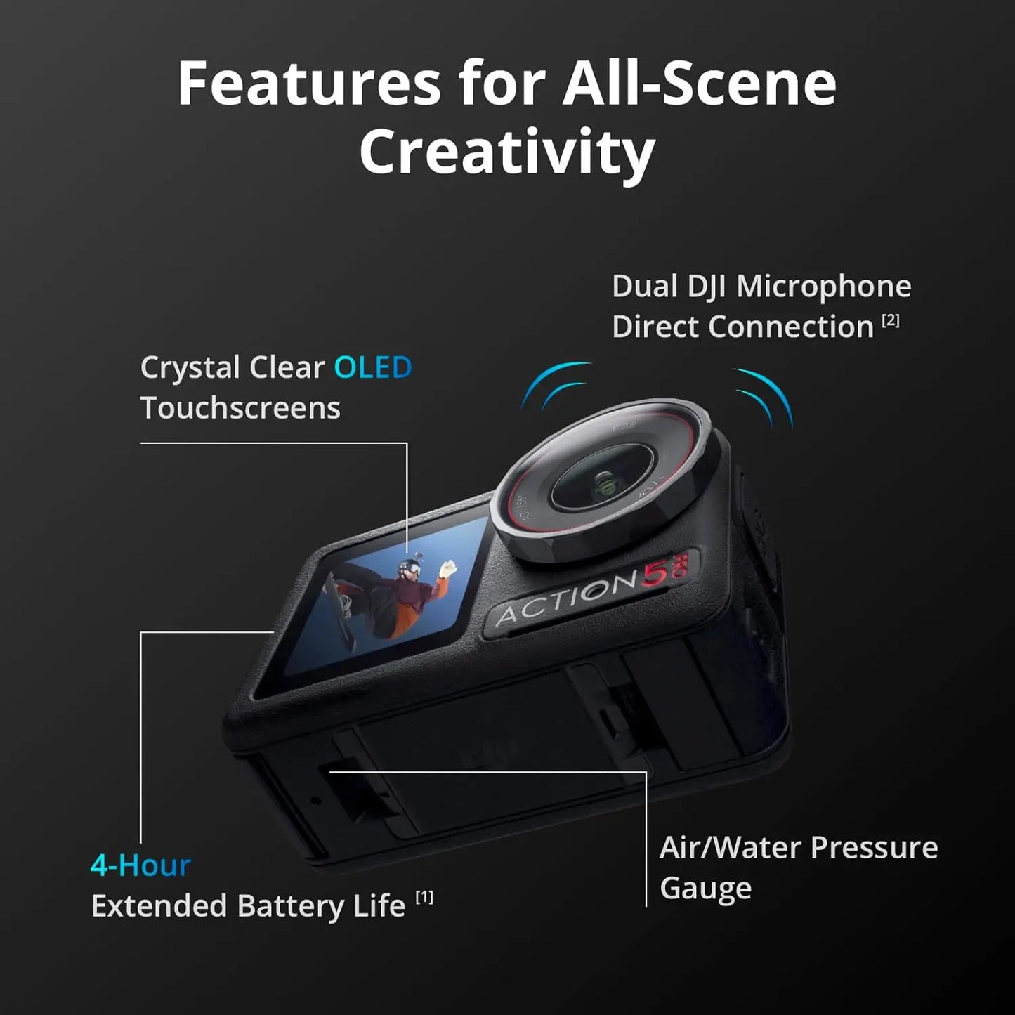 DJI Osmo Action 5 Pro Camera With 4K 120FPS Battery