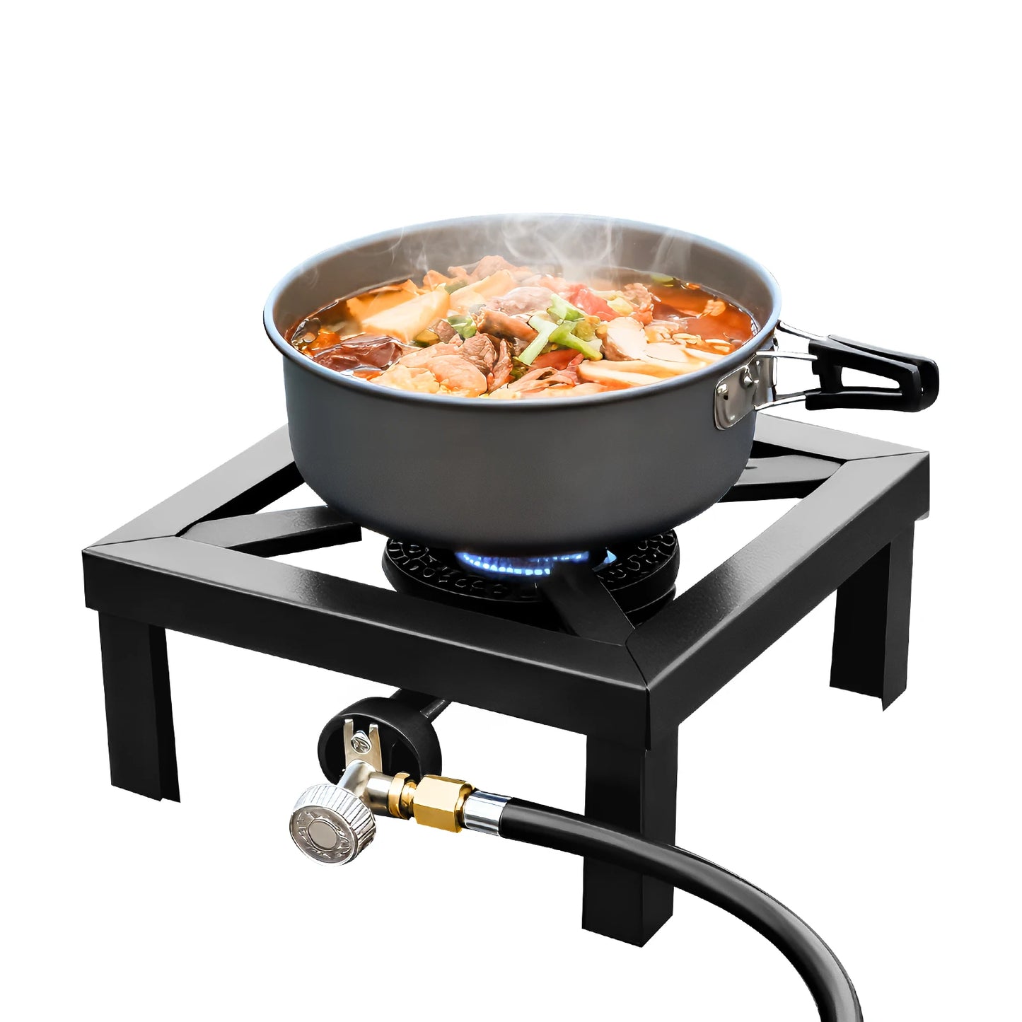 Portable Single Burner Outdoor Gas Stove Propane With Regulator Hose