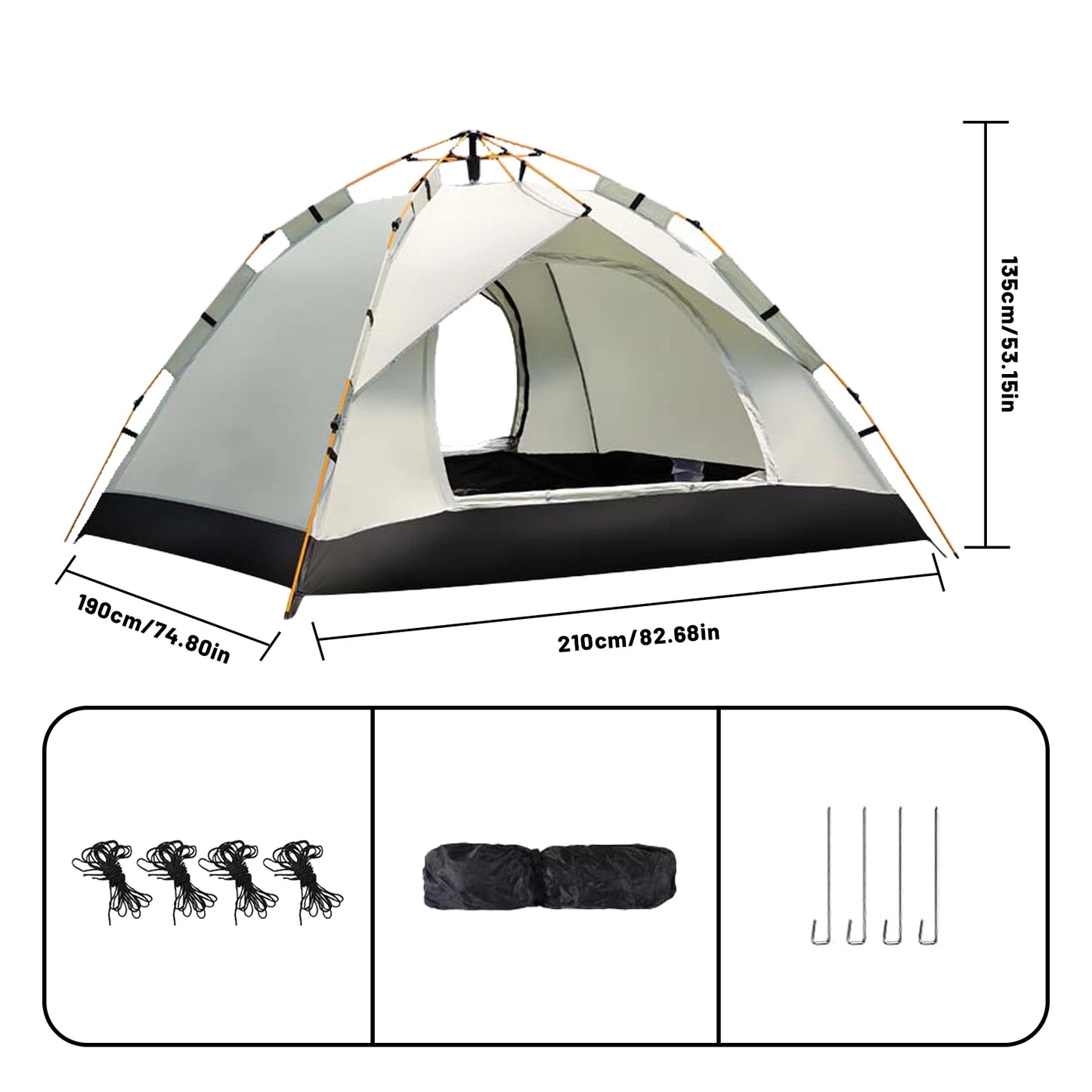 Pakicetus Auto Pop Shelter Sun Rain Tent for Beach and Camping