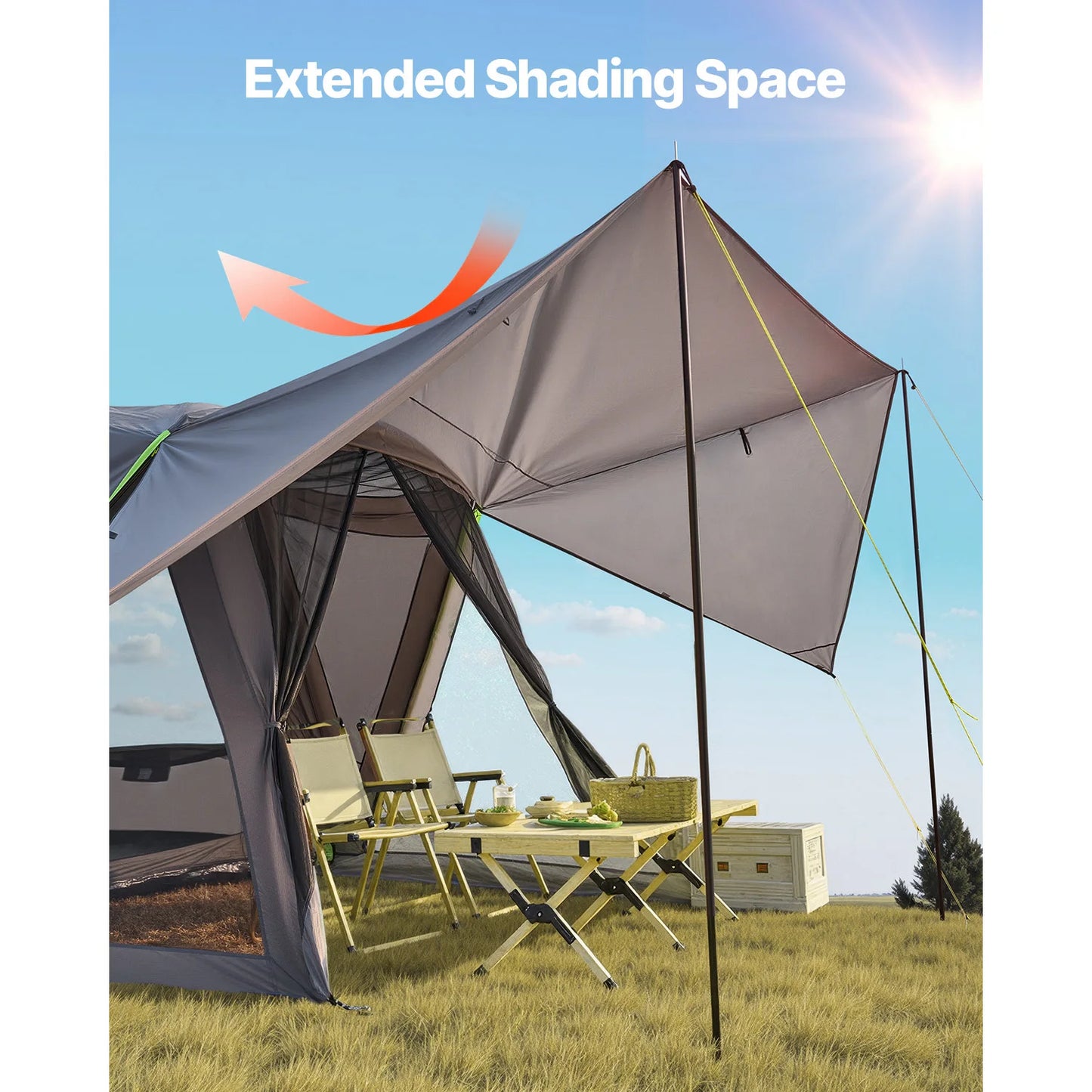 SucceBuy SUV Camping Tent Double Layer Waterproof With Shade Awning