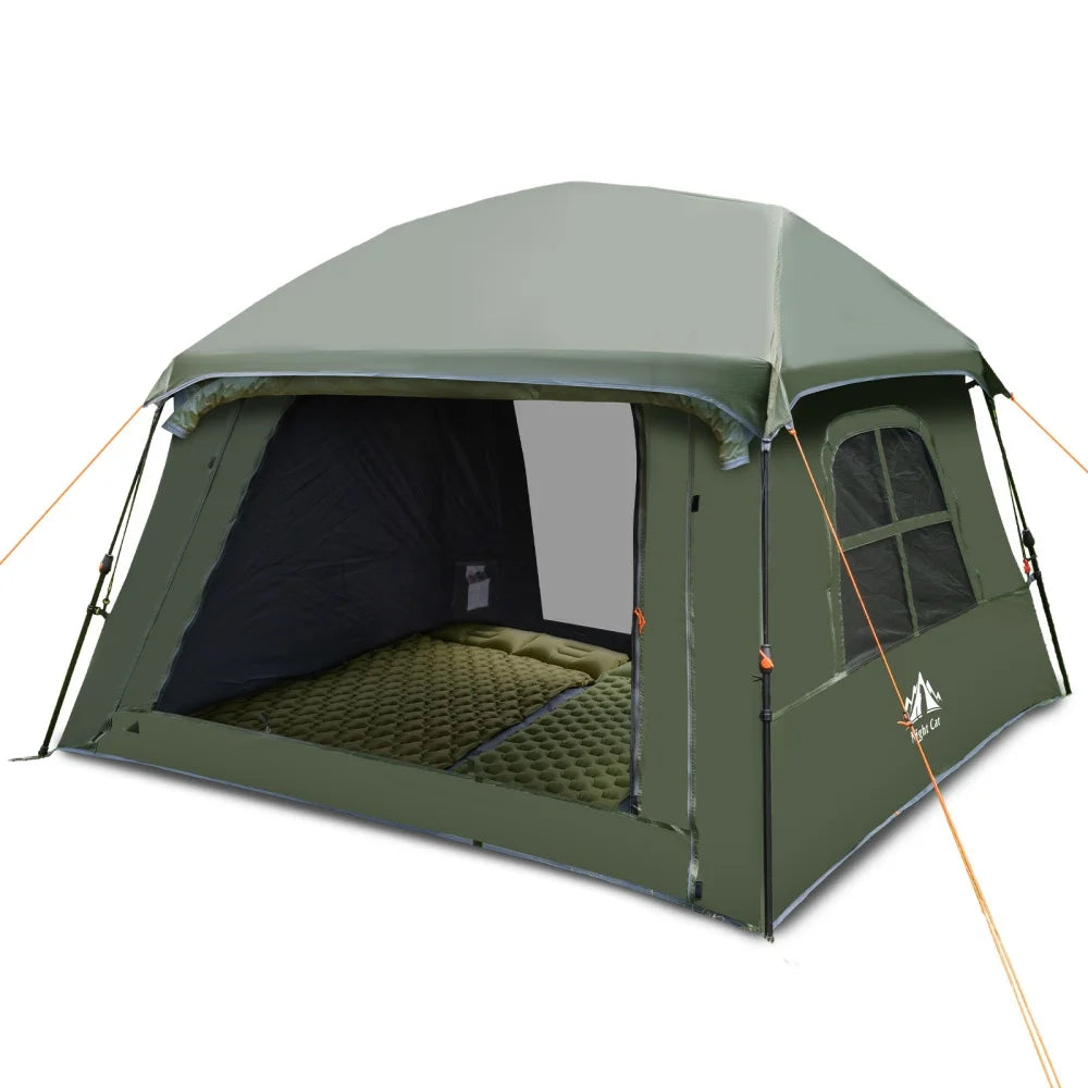 Night Cat 4 Person Pop Up Tent With Dark Room Waterproof Cabin