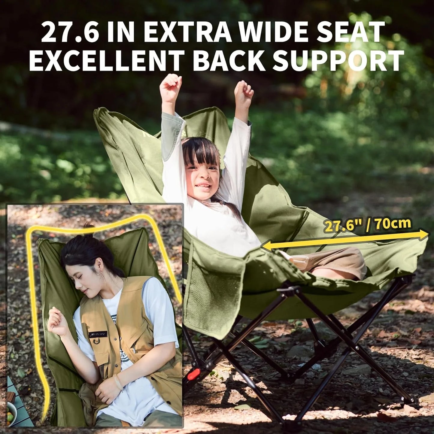 Naturehike High Back Moon Chair Camping Folding Lounge Seat