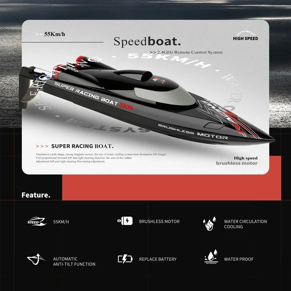 WLtoys WL916 RC Boat 24GHz Brushless High Speed Ship