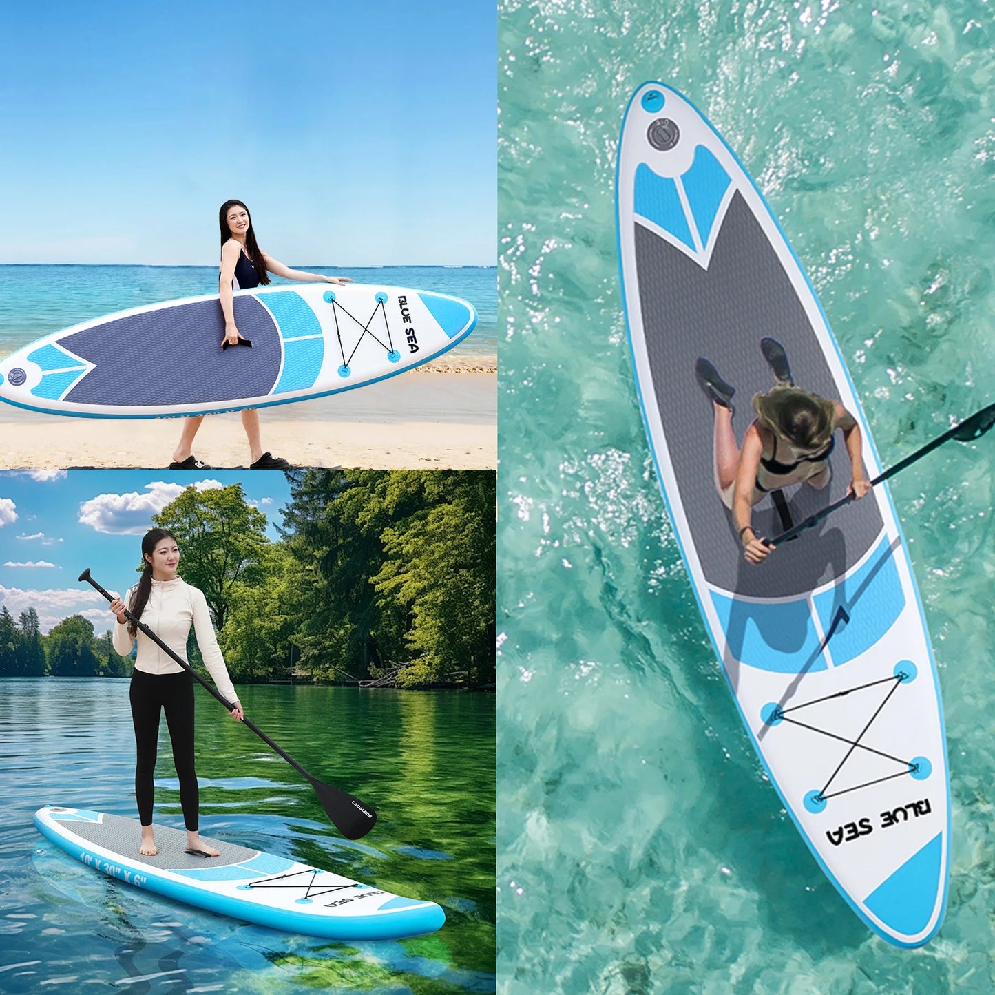 HHSJZWCY Inflatable Stand Up Paddle Board with Anti Slip Deck