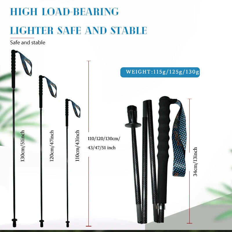 Okhealing Lightweight Carbon Fiber Collapsible Trekking Poles