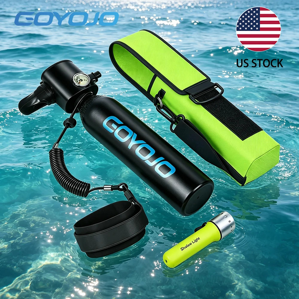 GOYOJO Mini Scuba Tank Portable Emergency Diving Cylinder For Snorkeling