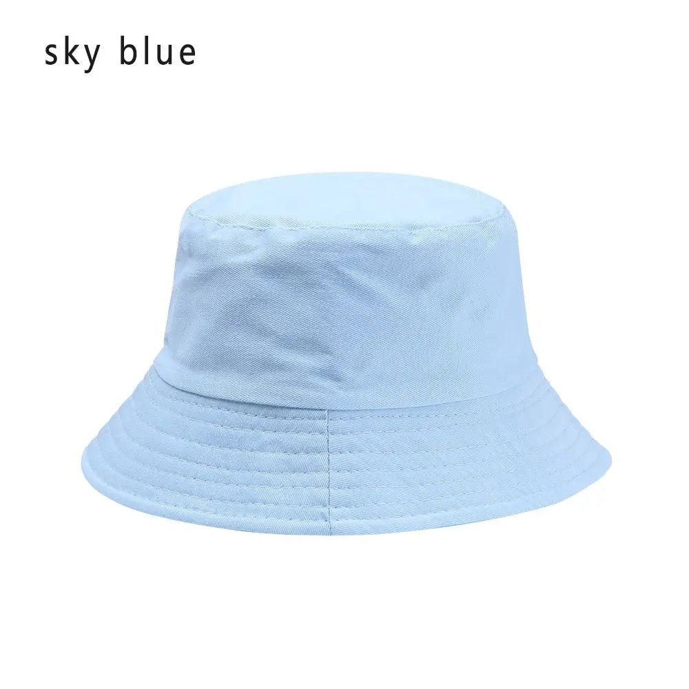 Children Unisex Foldable Bucket Hat Sun Protection Cotton Outdoor