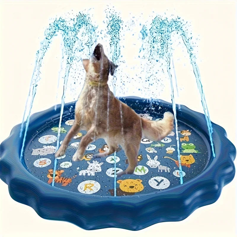 Outdoor Heavy Duty Pet Bath Basin with Water Spray Dog Cooling