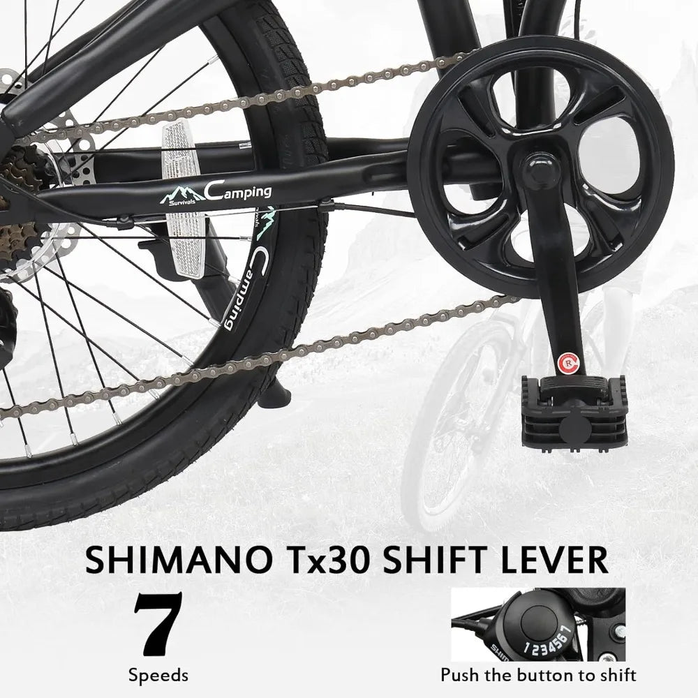 Ktaxon Folding Bike 7 Speed Adult Bicycle Lightweight