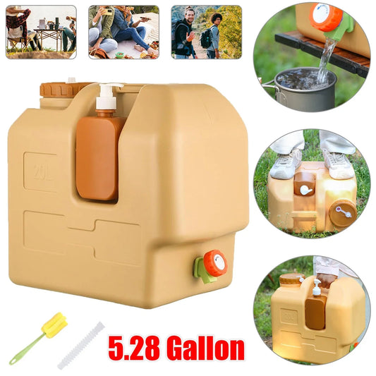 Emergency Camping Water Container With Spigot For Outdoor Use